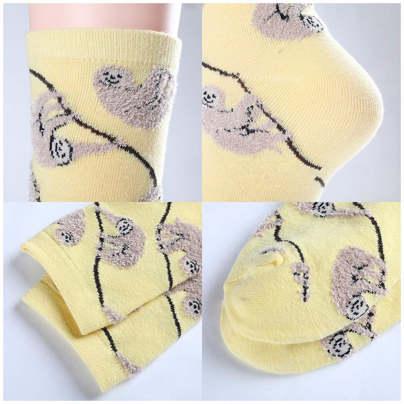 Jeasona Womenâ€™s Sloth Socks for Women Cute Sloth Gifts for Women Mom - Image 4